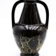 Lucien Brisdoux black and gold art deco vase