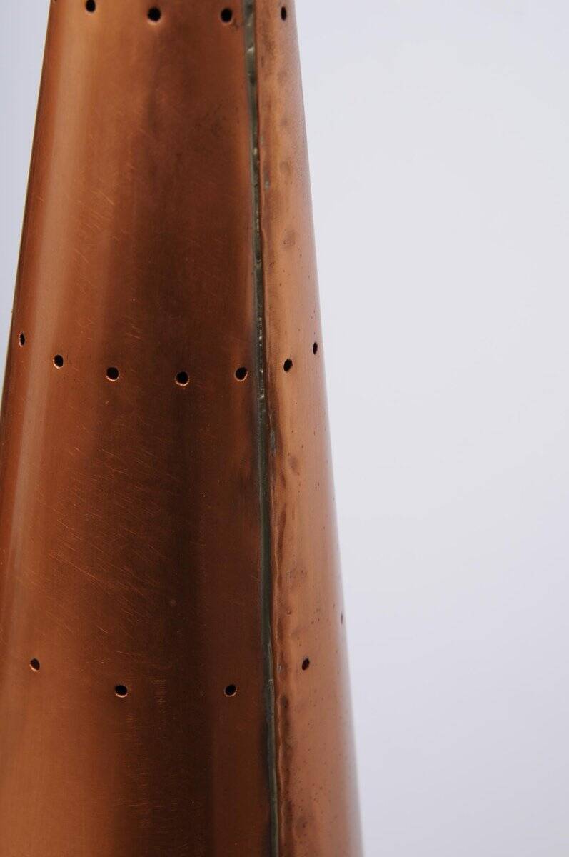 Large copper bag lamp, 1960s