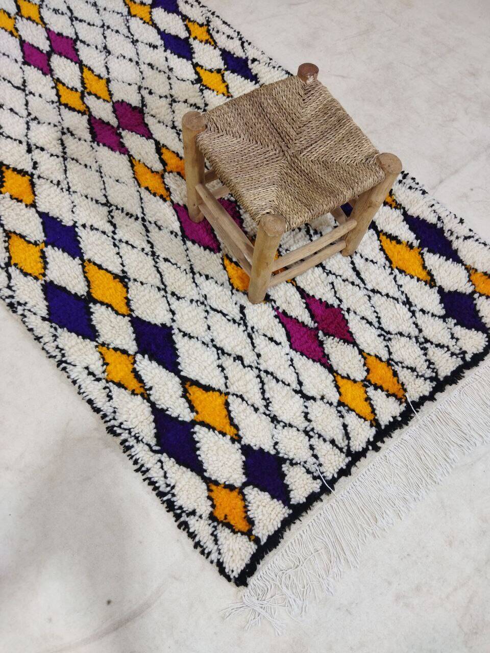 Handmade moroccan berber rug 190 x 100 cm