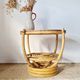 Guéridon / Table d'appoint vintage rotin – Années 60