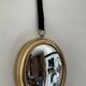 Witch's eye mirror vintage brass medallion 70s