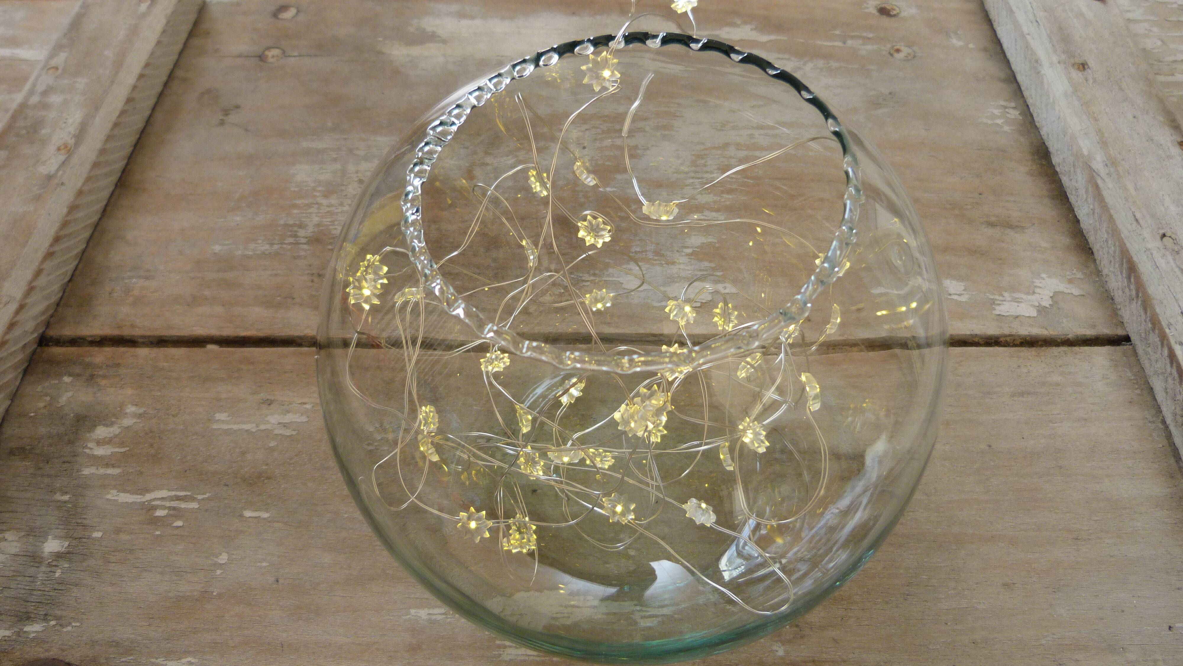 Blown glass ball vase