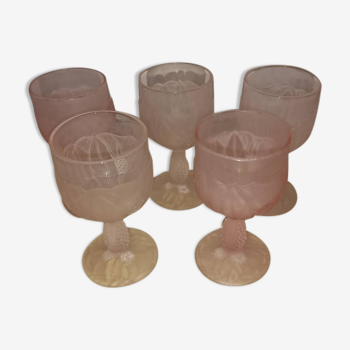 Set of 5 homemade Italian wine glasses Taitù