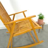 Fauteuil à bascule en rotin Design Hellerau