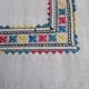 Small vintage embroidered tea tablecloth 60x60cm + 6 matching napkins.