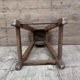 Solid teak workshop stool