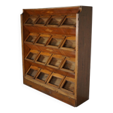 Large Dutch Beech Haberdashery Shop Cabinet, 1920s/30s