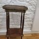 Mahogany side table with marble and bronze in Louis XV style.