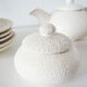 White ceramic coffee or tea set