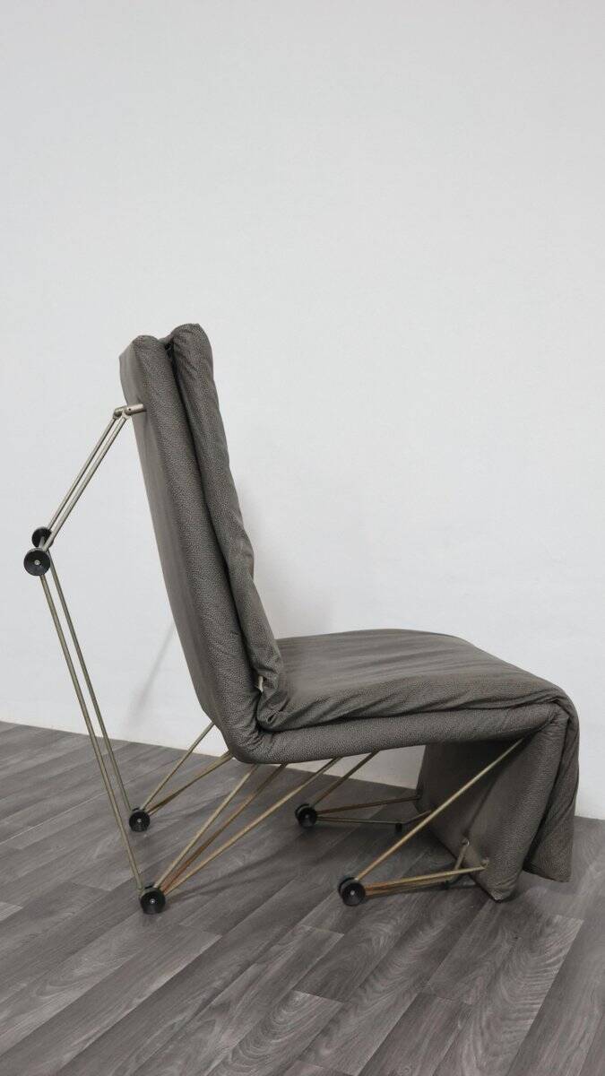 Postmodern Geometric Lounge Chair, 1980s