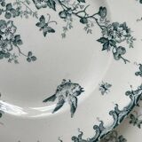 Series of 6 old flat plates “Terre de Fer”