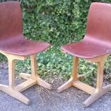 Lot of 2 vintage year 60 pagholz chairs