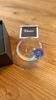 Daum France decorative bowl – Crystal paste – Blue flower – Brand