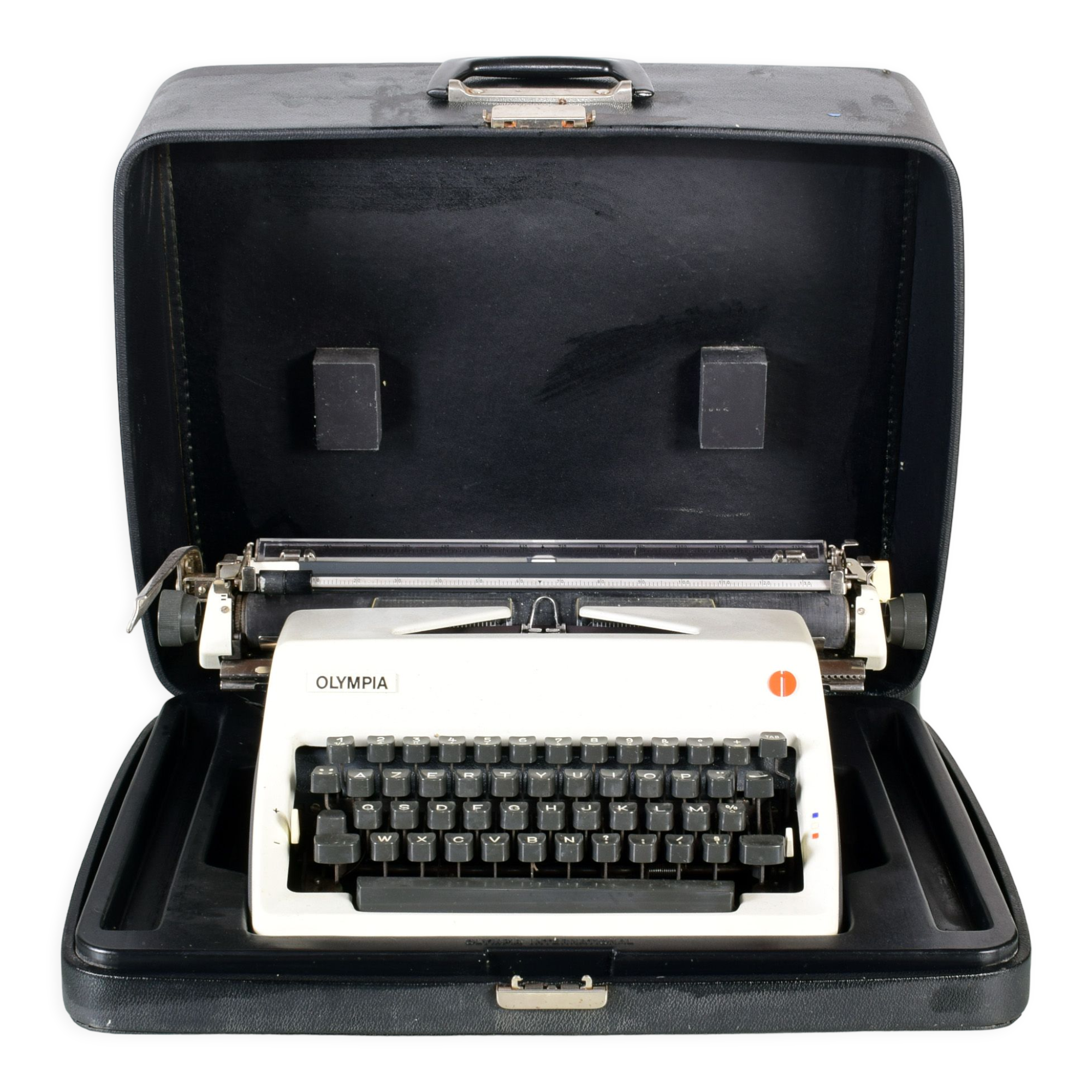 Olympia typewriter with suitcase