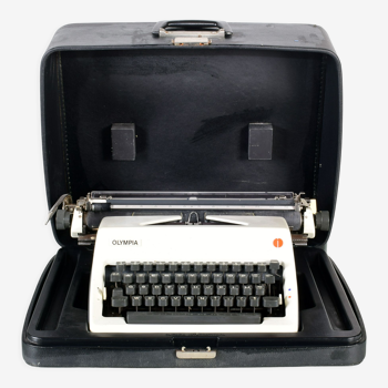 Olympia typewriter with suitcase