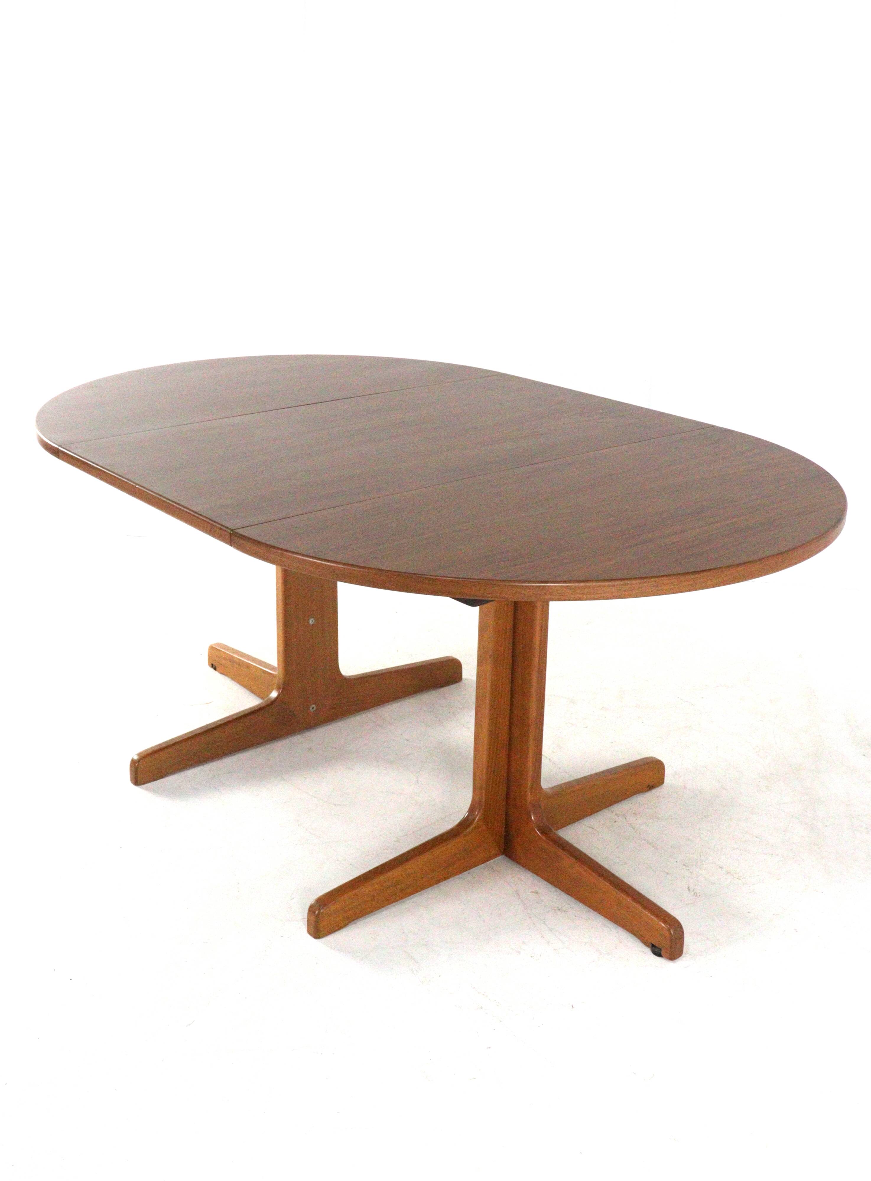 Round extendable dining table 2x 'Vienna' Thonet - mid-century modern style