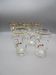 Set of 7 vintage glasses from the 50s/60s - enamelled playing cards