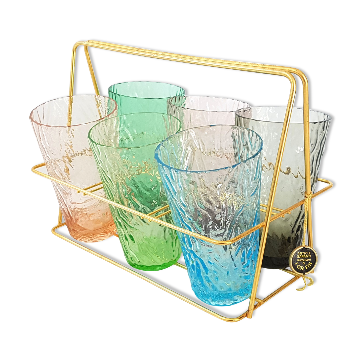 Tray & glass 1950 vintage