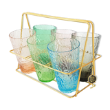 Tray & glass 1950 vintage