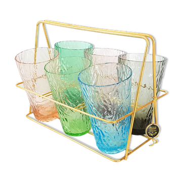 Plateau & verres 1950 vintage