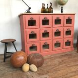 Former craft furniture with seed grocery drawers early 20th patinated