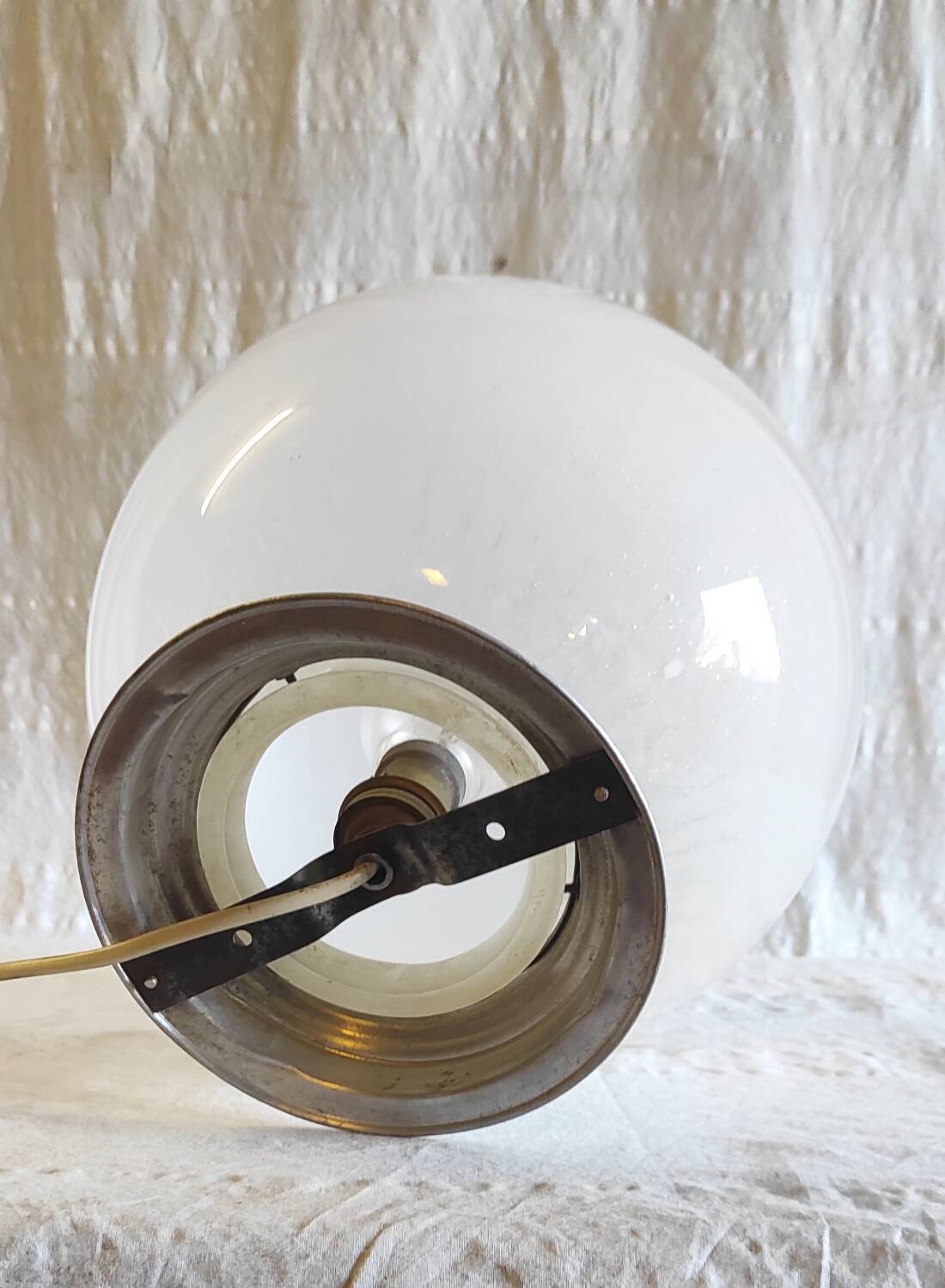 Bauhaus style ceiling light in blown glass - mid 20th century
