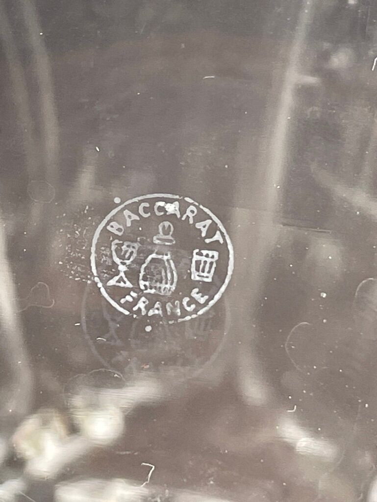 Carafe stamped Baccarat service Talleyrand