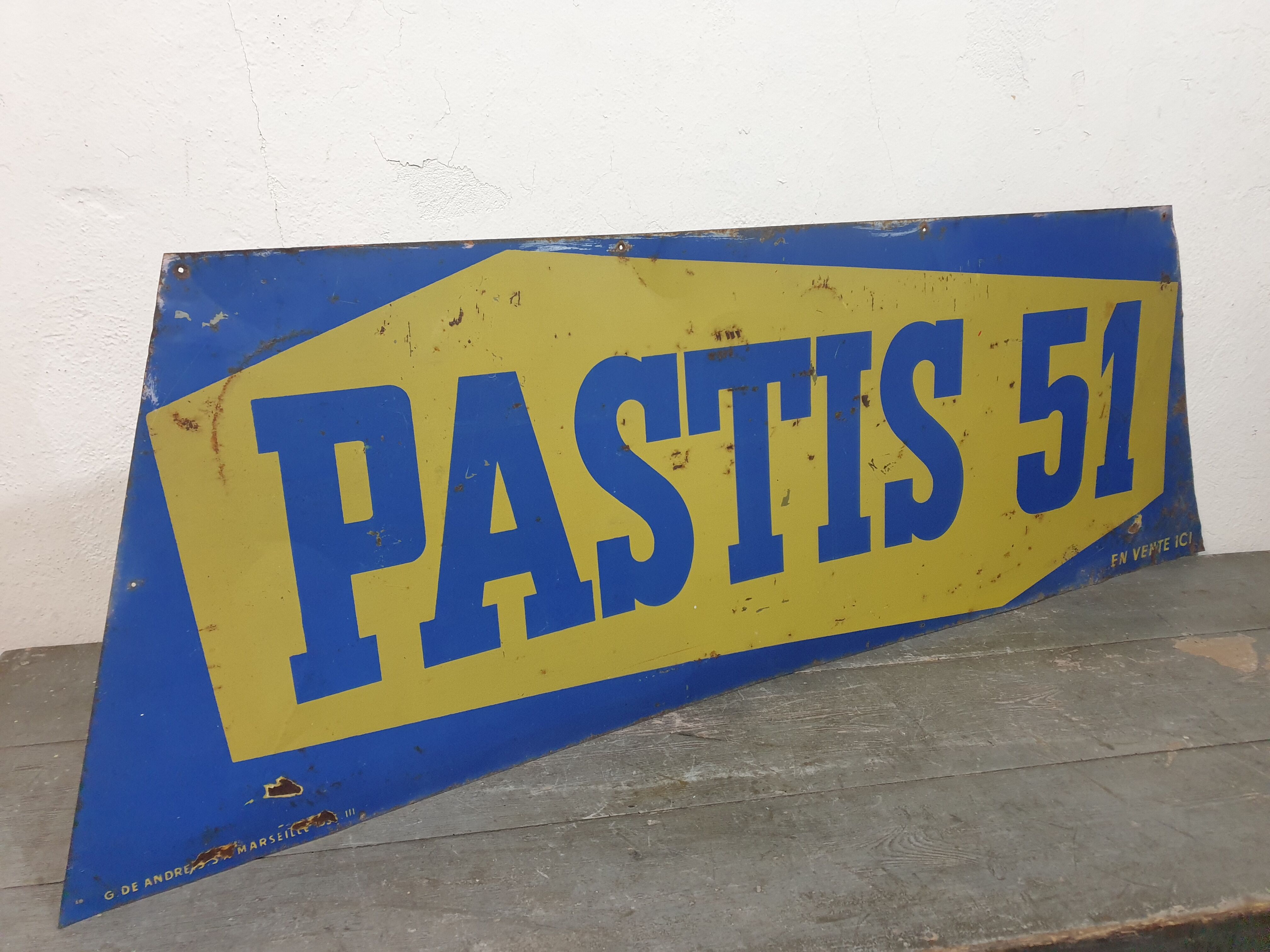 BISTROT - SHEET ADVERTISING - ADVERTISING PASTIS 51