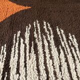 1970s designer rug in knotted wool 280 x 200 cm