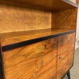 Bibliothèque plaquée noyer vintage, années 1960