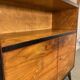 Bibliothèque plaquée noyer vintage, années 1960