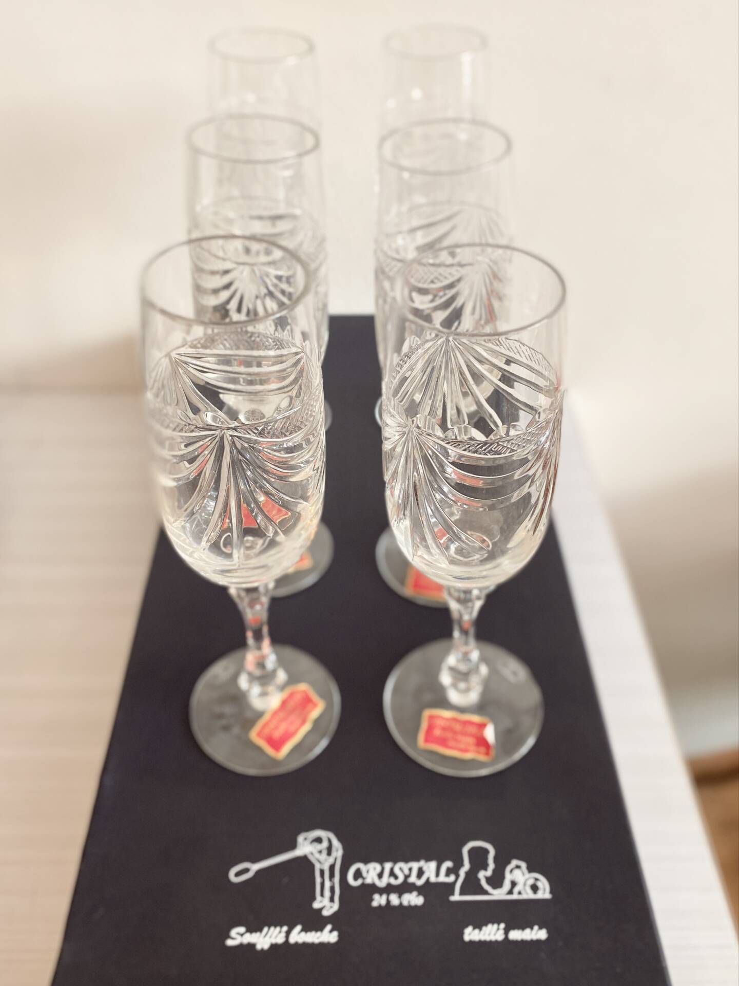Lot de 6 verres à vin en cristal de Lorraine - modèle Gérard