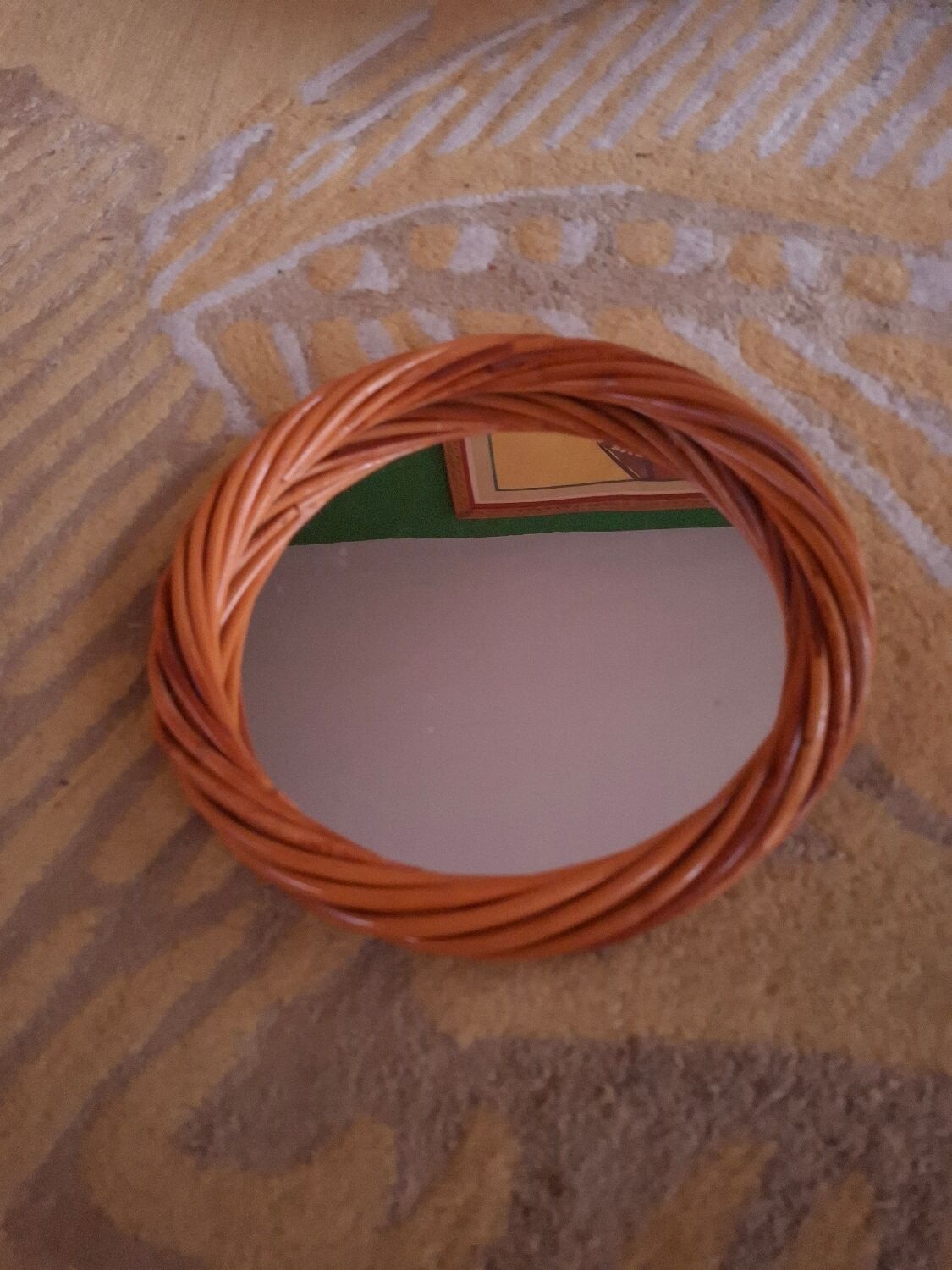 Vintage rattan mirror