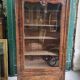 19th Century Walnut Library Display Cabinet with 1 Door