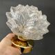 Vintage globe wall or ceiling light in molded glass in the shape of a flower