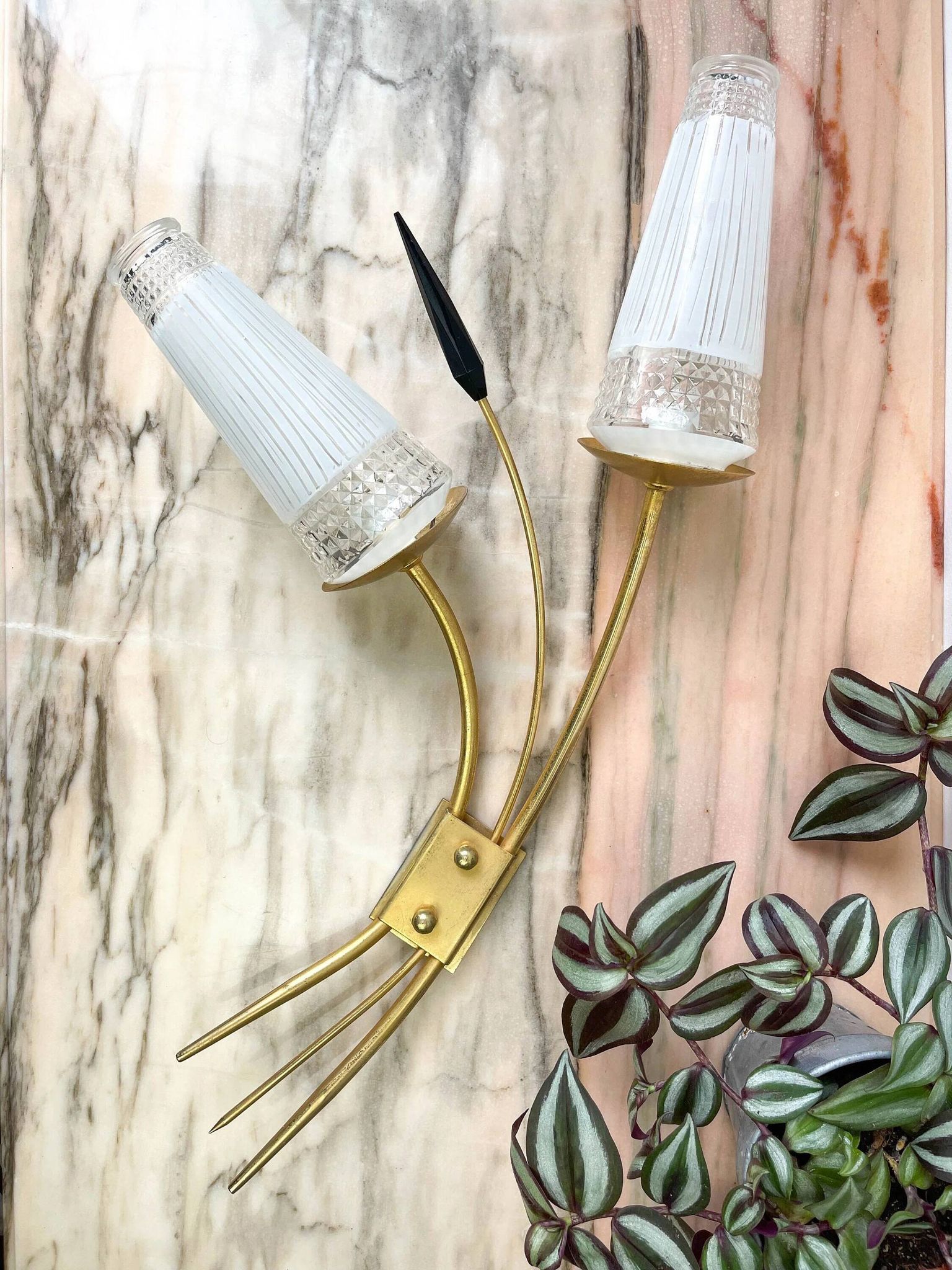 Wall lamp tulips, 1950