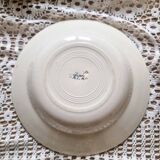 Deep iron earthenware plate, Saint Amand, Guadeloupe model
