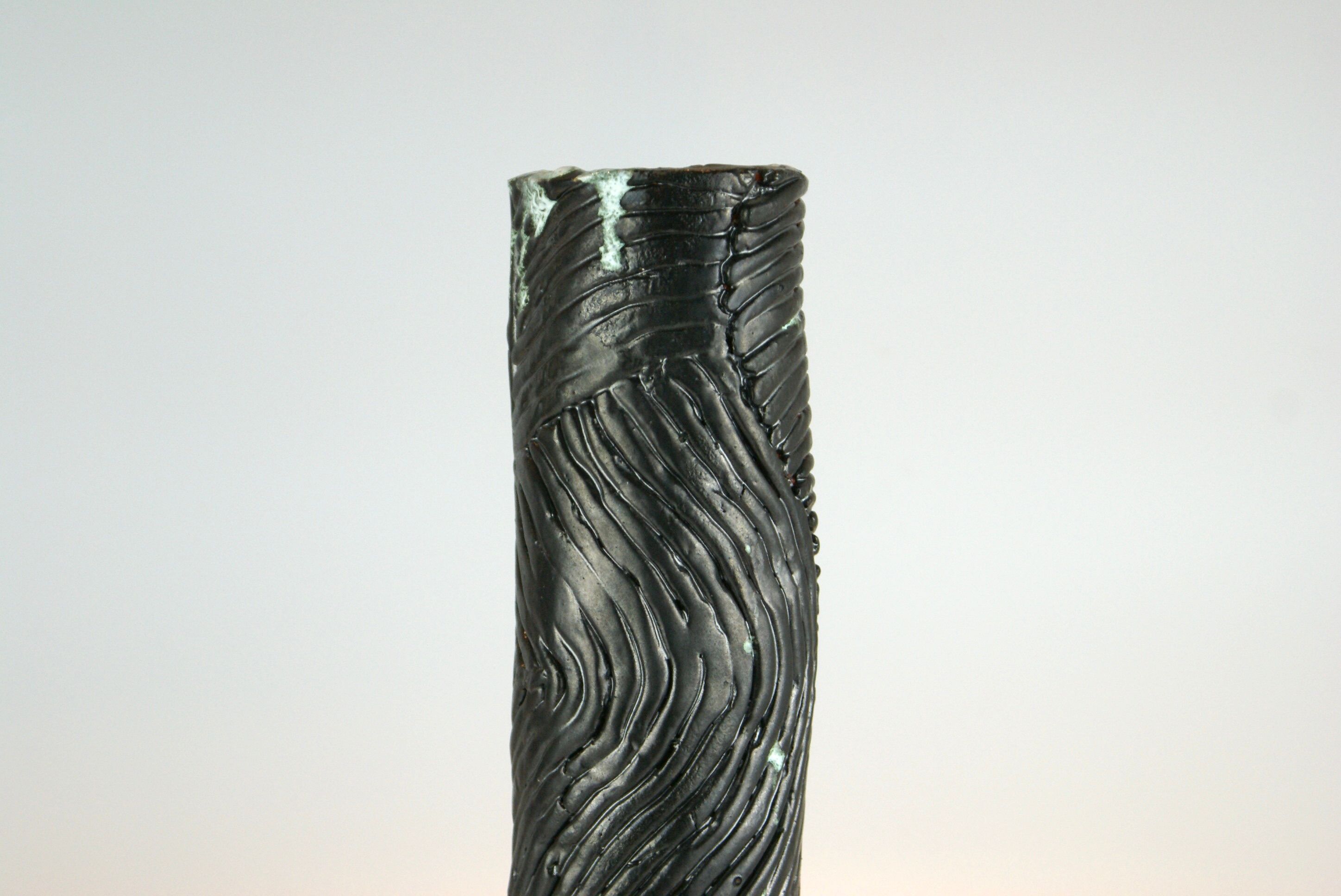 Brutalist ceramic vase, studio pottery