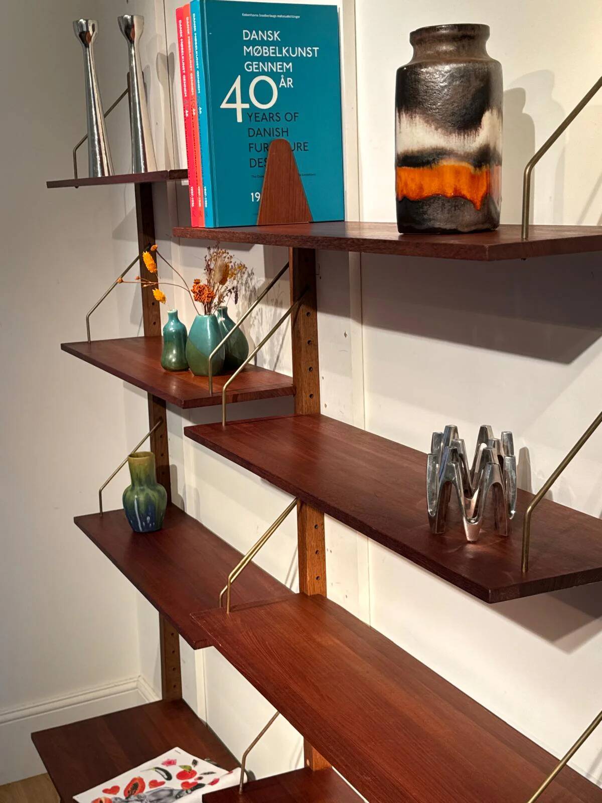 Vintage Scandinavian "Alva" library in teak