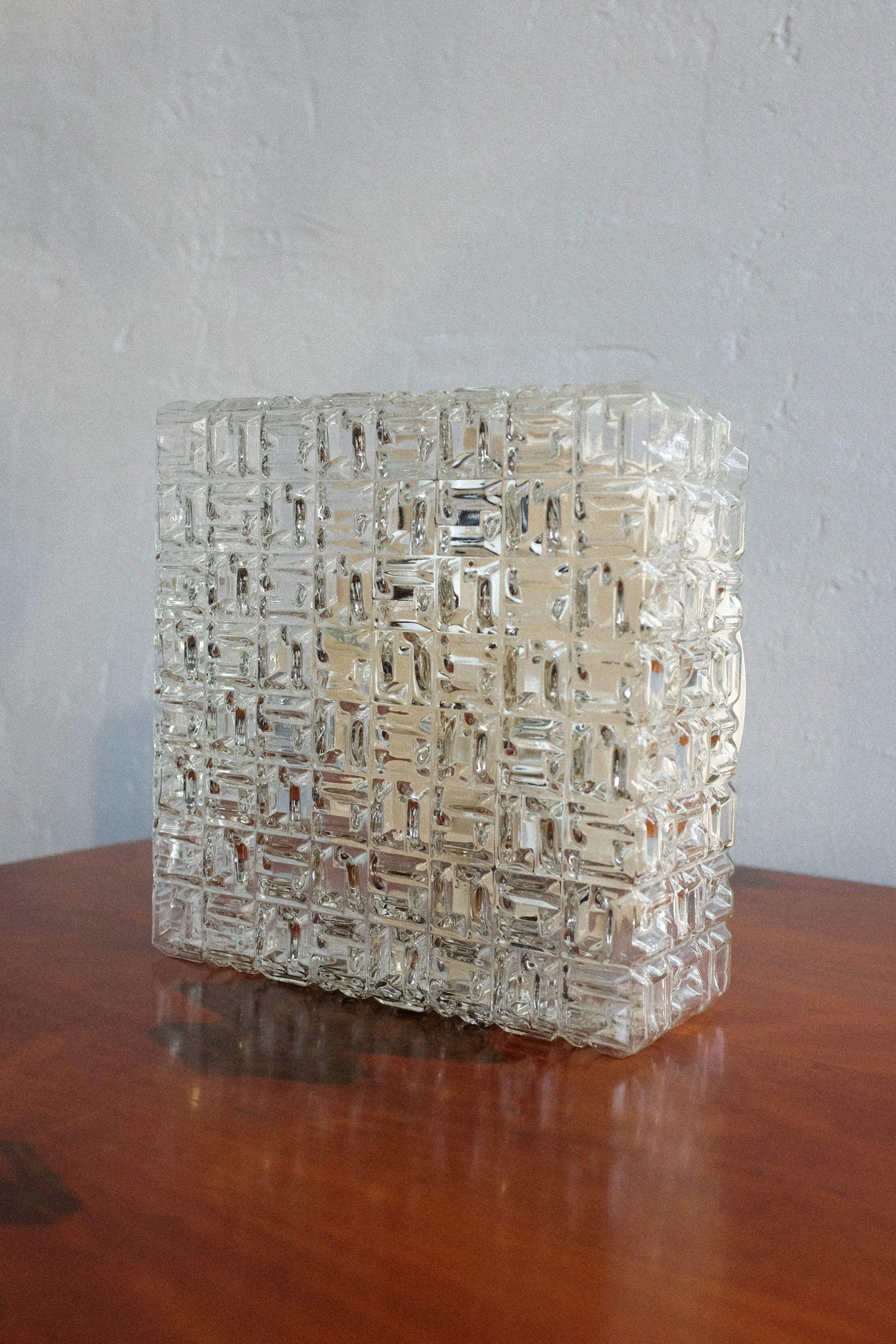 Czechoslovakian glass wall lamps by osvětlovací sklo, 1980s