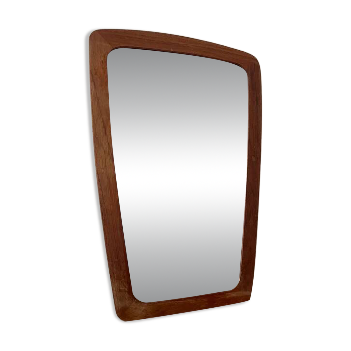 Vintage Danish teak mirror - small size - organic edges
