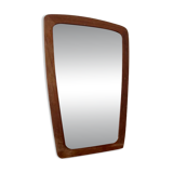 Vintage Danish teak mirror - small size - organic edges