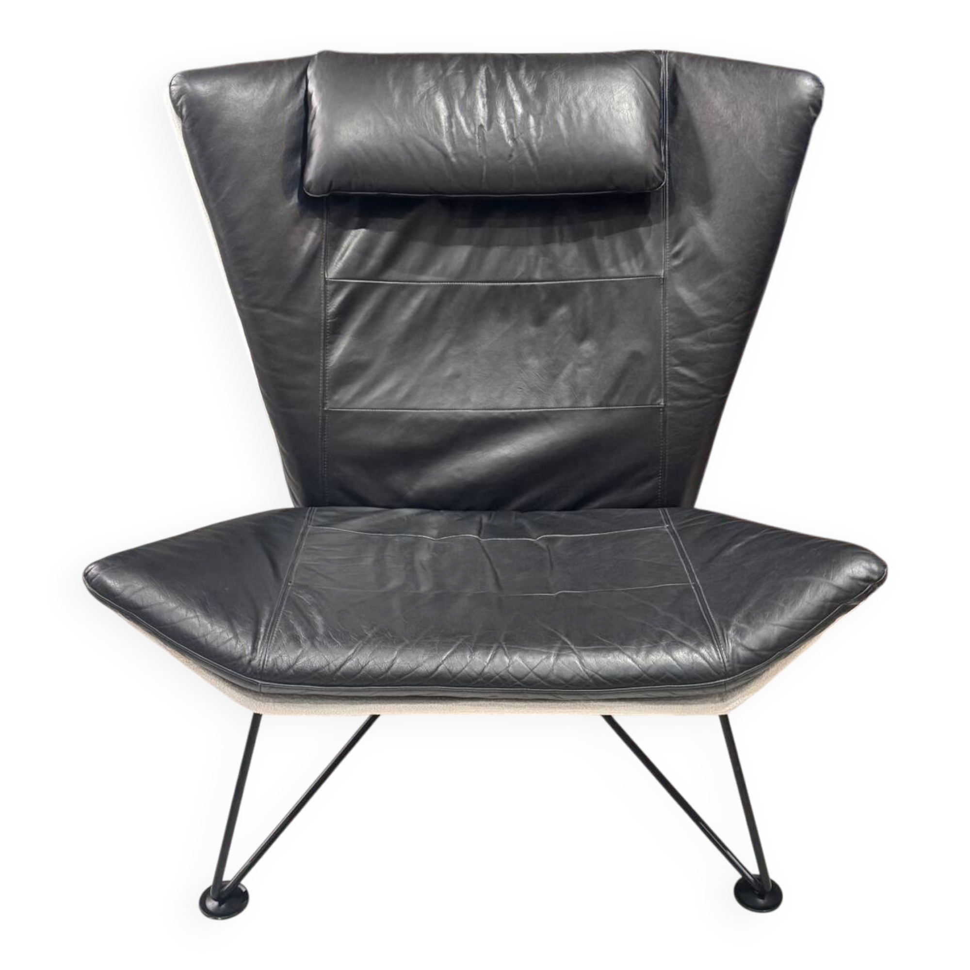Fauteuil Italienne en cuir 1970