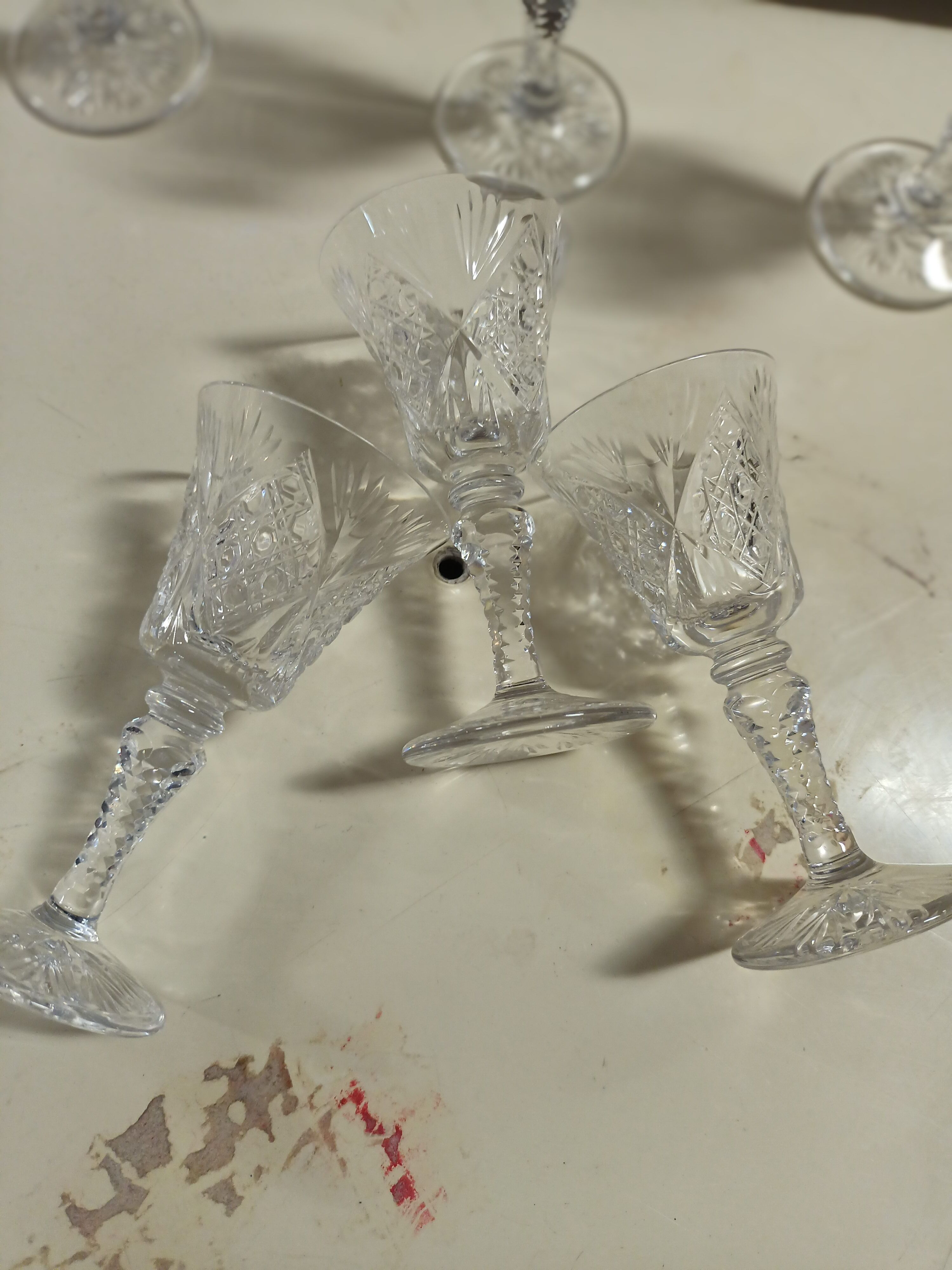 6 Saint Louis liquor glasses