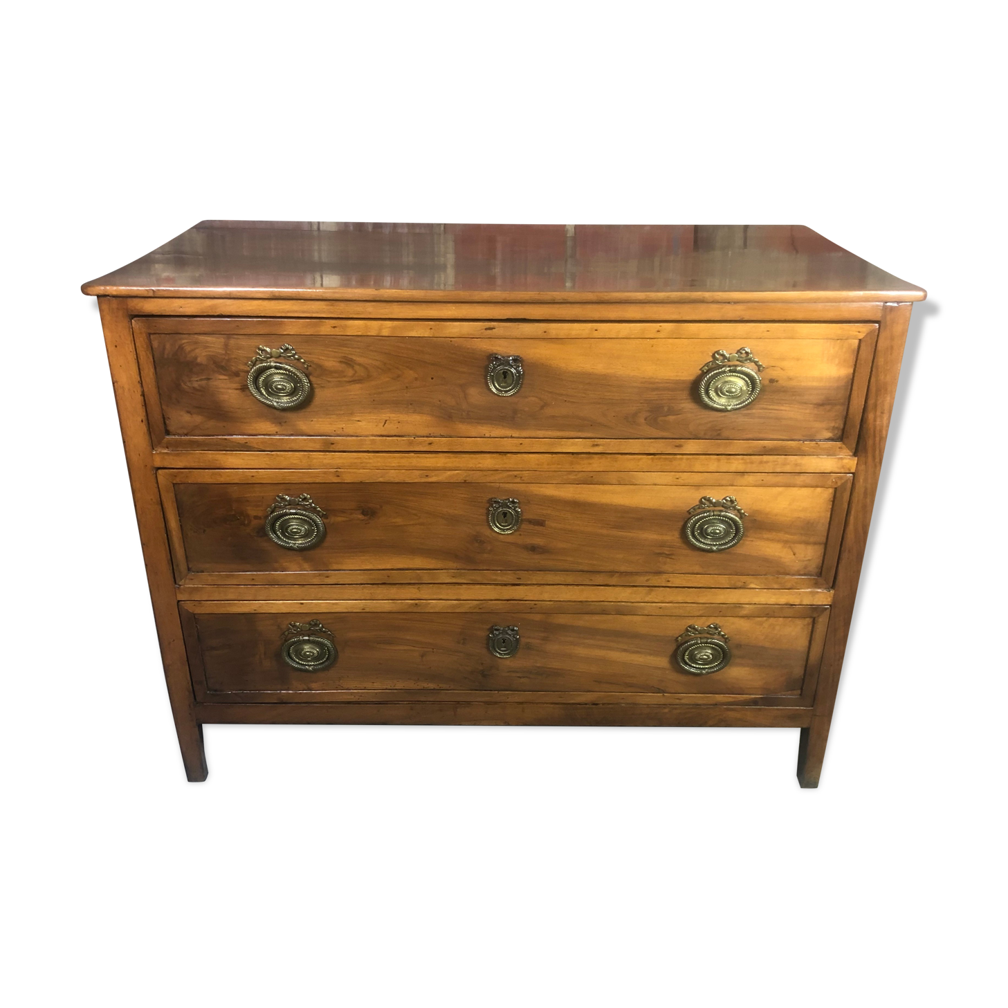 Commode époque Louis Philippe en noyer 3 tiroirs