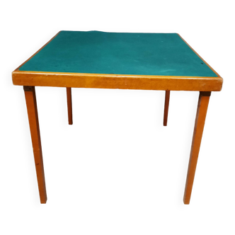 Square table with folding legs