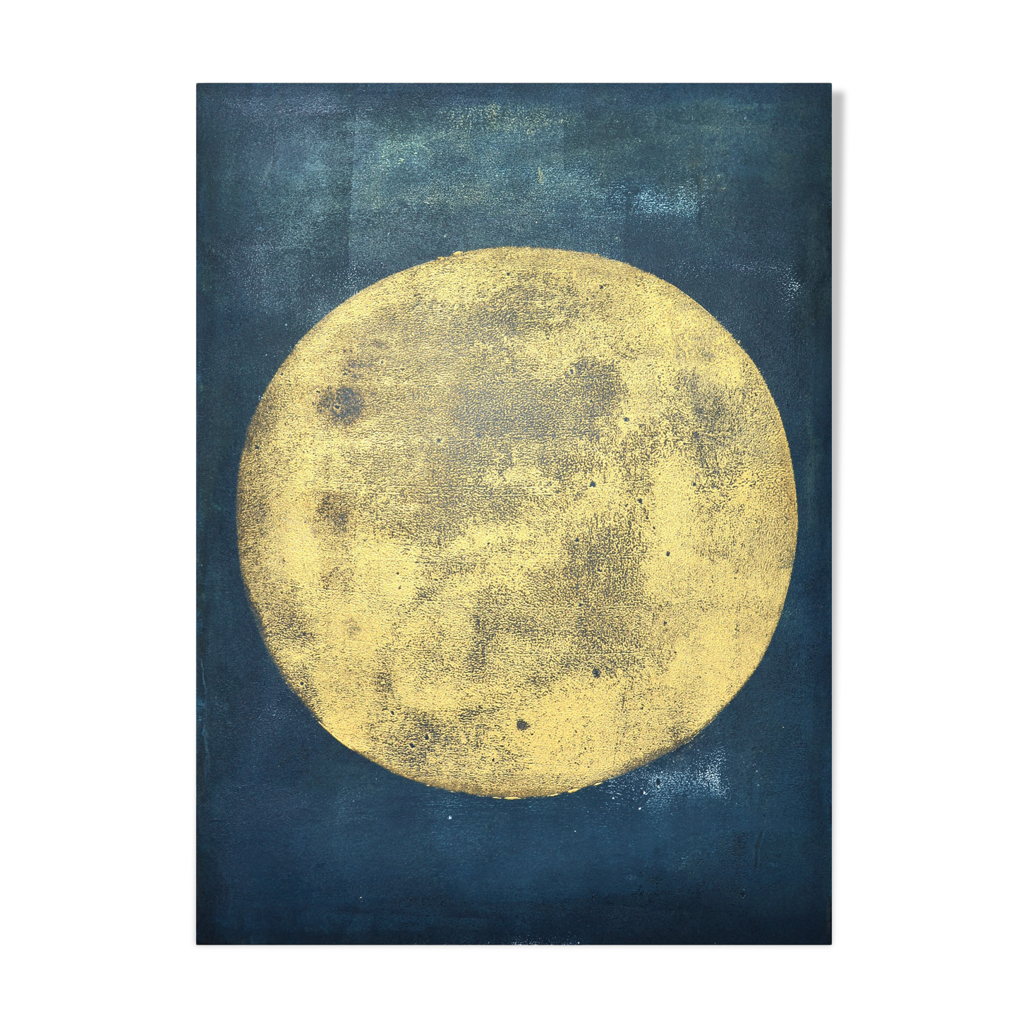 Lune, painting on paper 70x50cm