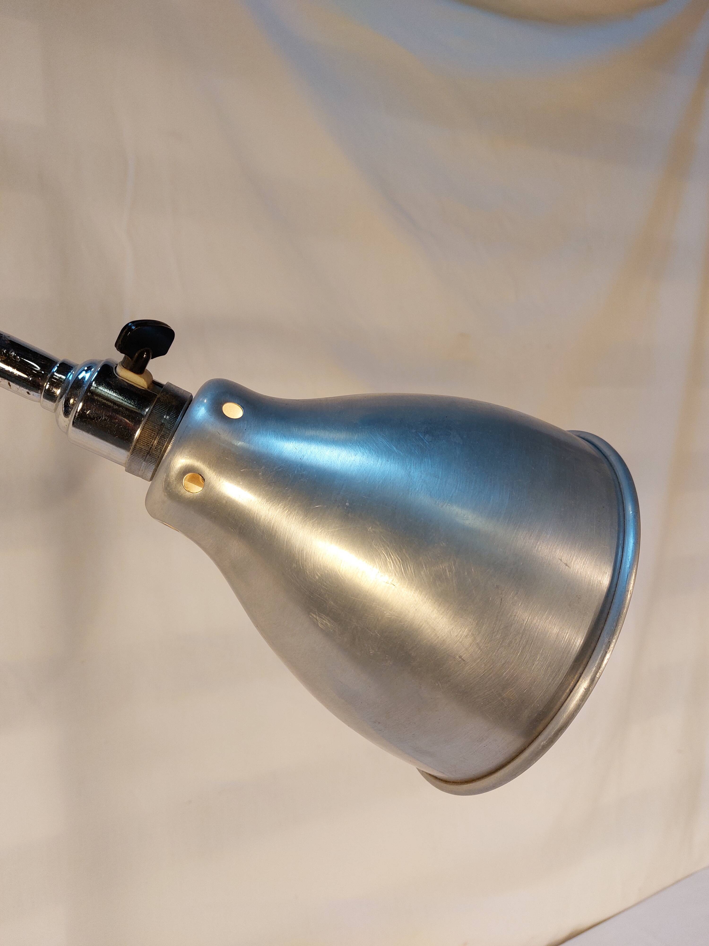 Old conical workshop lamp with vice - 50s