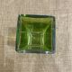 Vintage Italian glass vase in green sommerso – Murano style – 14 cm – A