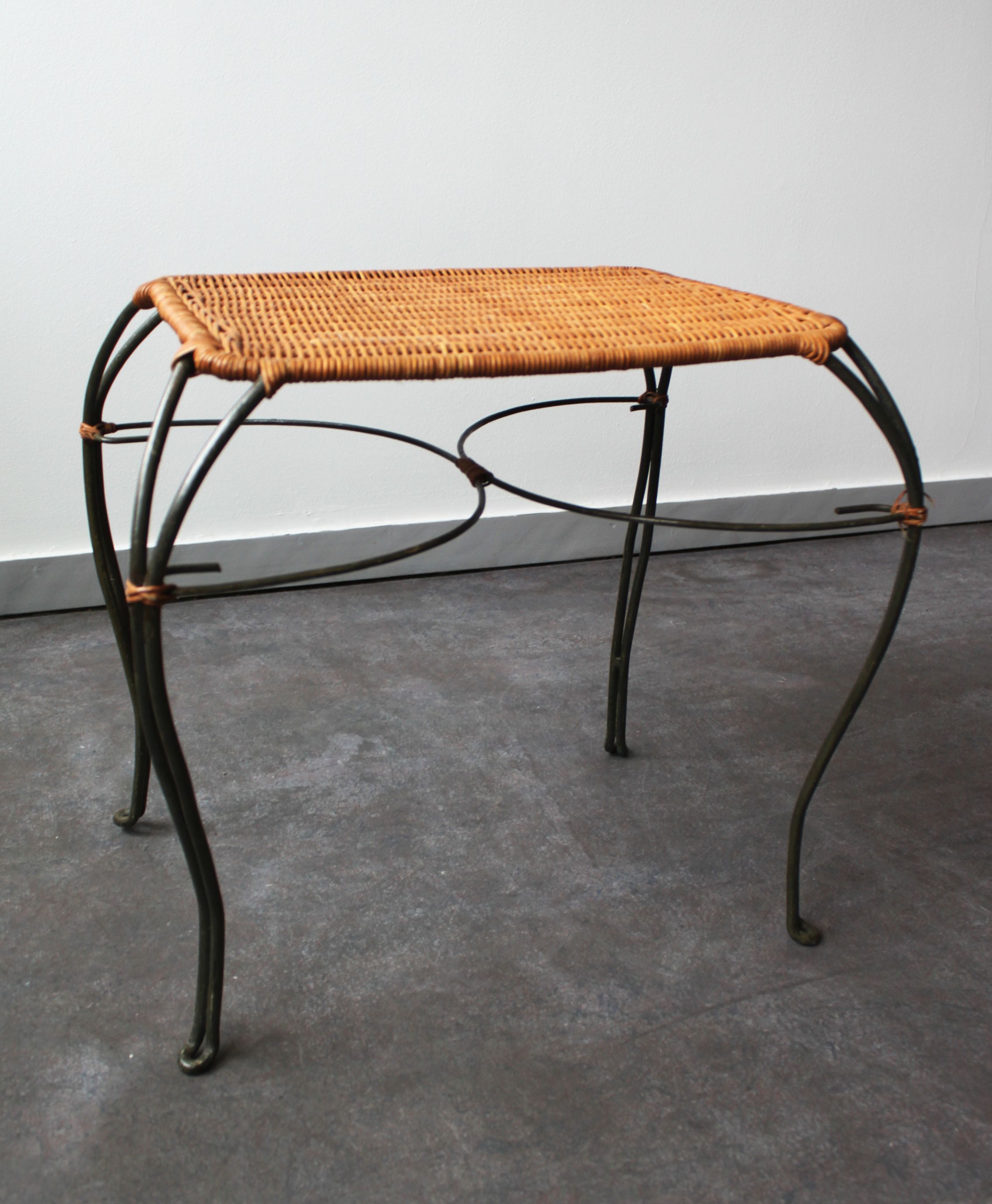 Wrought iron side table
